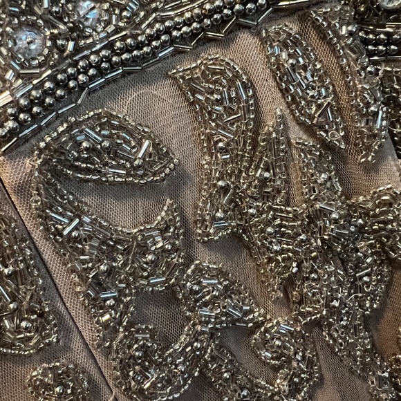 FORMAL BEADED GOWN GOLD - SIZE 12 - Picture 4 of 9